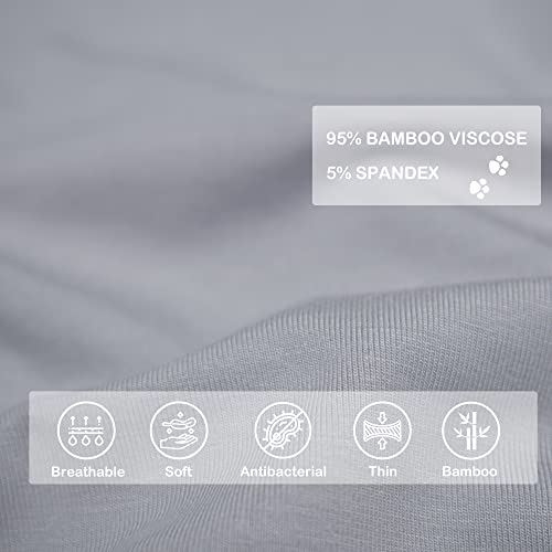 Serisimple Bamboo Women Luxury Underwear Silky Comfy Ultra Soft Briefs Breathable Stretch High&Mid Waist Panties 4 Pack (Mid-Gray, Small) #TOP3