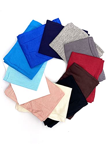 4 Pieces Hijab Undercap Hijab Underscarf Hijab Cap For Women (Light Grey/White/Navy Blue/Black) #TOP6