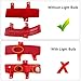 Abodvu Compatible with Honda CRV Rear OS Bumper Reflector 2020-2022,Left Driver & Right Passenger Side Red Marker Trim Replacement for 34500-TLA-A11,34550-TLA-A11,CRV Back Reflector Light W/O Bulb,2PC