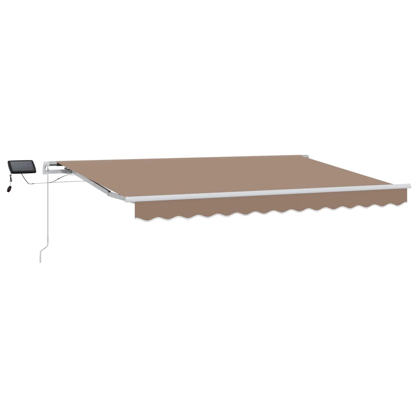 Toldo retráctil Gris Topo 350 x 250 cm Tela y Aluminio,21.28kg-3425933