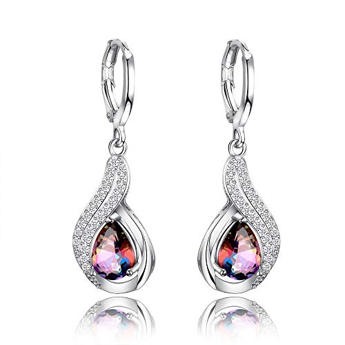 Boucles d'oreilles topaze de feu hypoallergéniques en argent