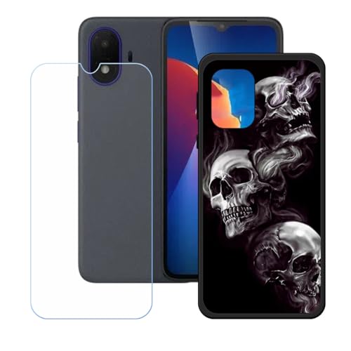 CongJiaLingXi�P�[�X �K�p���� TCL K70 SE T453D (6.56") + �����K���X�X�N���[���ی�t�B���� �A���ȃ\�t�g�V���R���P�[�X�ی�TPU�J�o�[�̃P�[�X�J�o�[ - WZ18