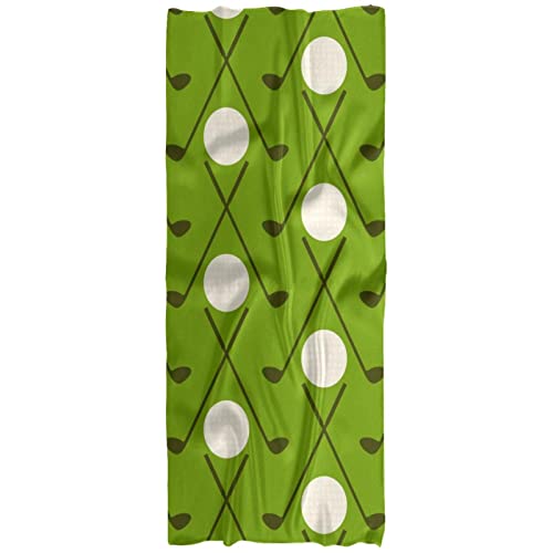 Écharpe légère femme motif golf vert multicolore pour toutes saisons