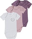 Body mit kurzem Arm NBFBODY 3P SS BLACK PLUM DOTS NOOS-black plum-80