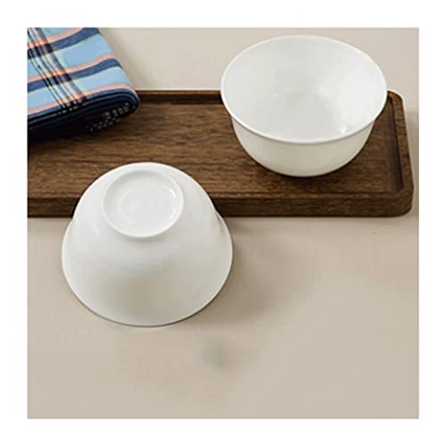 Prachtige kom Puur wit keramisch been China kom tafelgerei 4,5 inch rijst, dessert, noot, saus, ijs kom set van 4 - Afbeelding 5