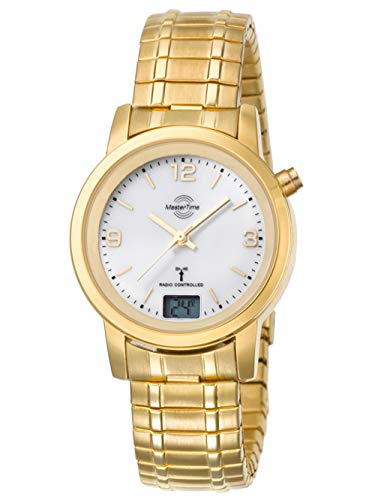 Master Time Funk Quarz Damen Uhr Analog-Digital mit Edelstahl Armband MTLA-10313-12M