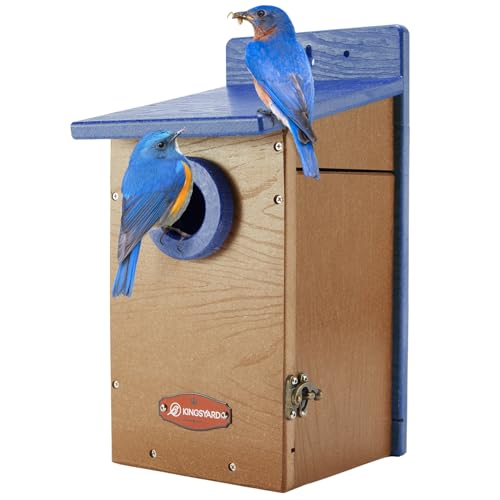 Kingsyard Recycled Plastic Bird House for Outdoor, Bluebird House with Predator...