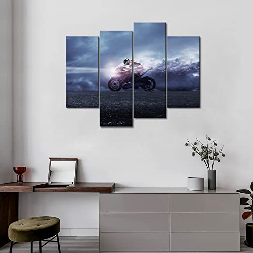 Blue Man Ride A Motorcycle Wall Art Painting Pictures Print On Canvas Car The Picture For Home Modern Decoration #TOP2