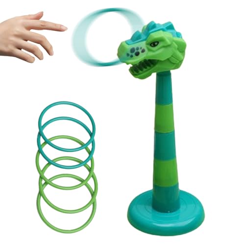 Jeu de Lancer d'Anneaux pour, Jouets Dinosaure pour Exterieur, Jeu D'Adresse en Extérieur, pour Garçons Fête Jardin Camping Plage Pique-Nique Anniversaire Rassemblement Familial Événement Scolaire