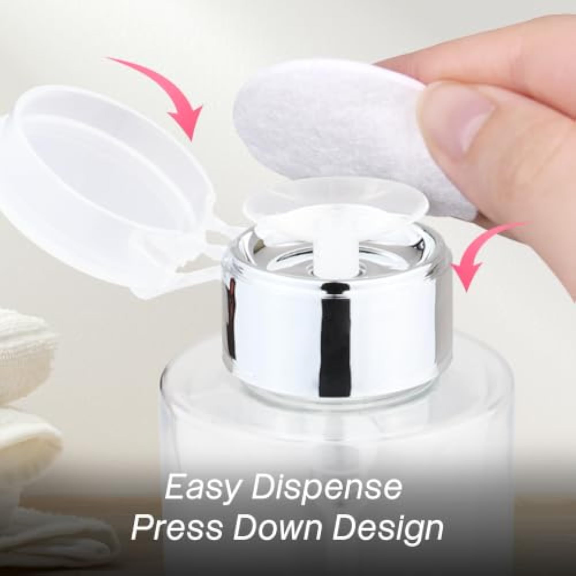 7 Oz Clear Push Down Liquid Pumping Dispenser