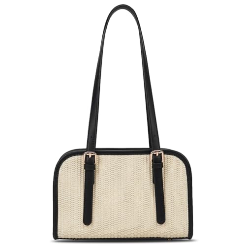 Straw Shoulder Bag for Women Woven Beach Purse Summer Purse Straw Bags for Women 2025