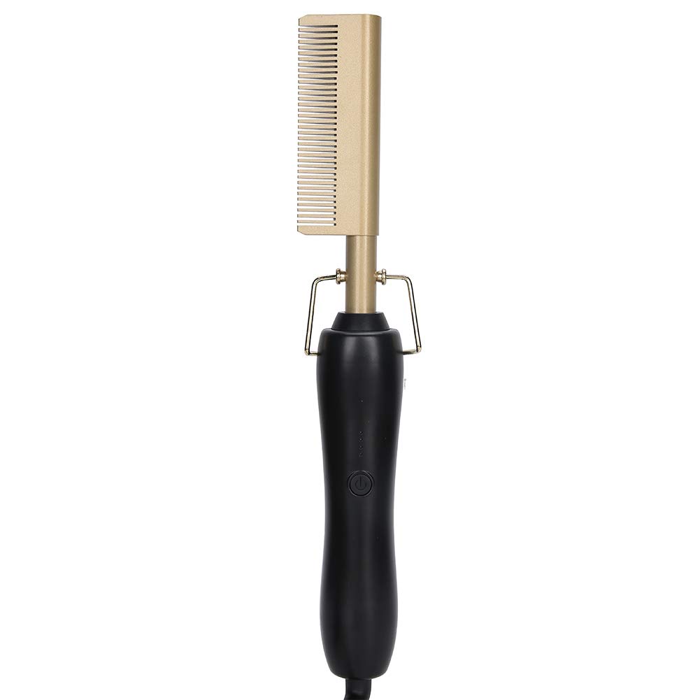 Pongnas Pettine Lisciante Elettrico per Capelli Uomo, Piastra per Capelli Doppio Uso Asciutto e Bagnato con Cavo Rotante a 360° per Barba e Acconciature, Riduce L'effetto, Doppie Punte, (Spina