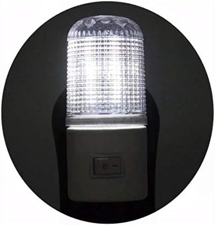 KIT 2 peças de Abajur Luminária Tomada Branco LED Bivolt Arandela Luz Ambiente MARAMASHOP