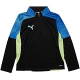 [プーマ] サッカー フットボール 部活 ブルゾン アウター individualFINAL 1/4-ジップ トップ Jr 659854 キッズ 24年秋冬カラー ブラック/フィジー アップル(02)