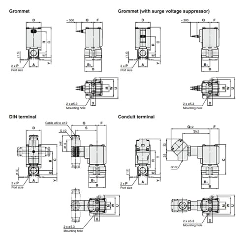Électrovanne à 2 voies VX214FA en alliage robuste pour fluides industriels