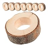 FUNNETOYU 10 Piezas Anillos de Servilleta de Madera Rústicos Decorativos para Bodas Fiestas y Cenas Familiares