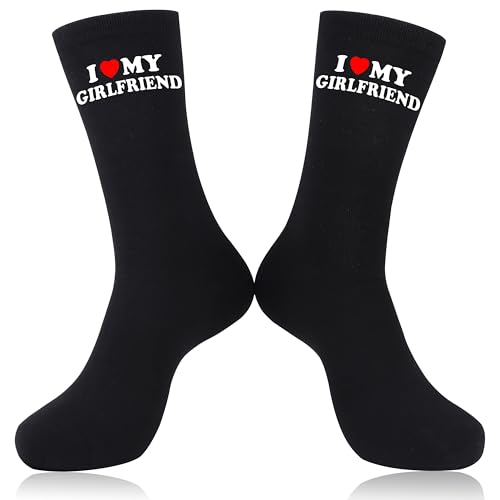 Belloxis Boyfriend Gifts Valentines Gifts for Boyfriend Birthday Gifts Romantic Gifts for Him I Love My Girlfriend Mens Socks 9-11