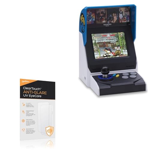 BoxWave Screen Protector Compatible With Neo-Geo Mini Arcade International Version - ClearTouch Anti-Glare Anti-UV EyeCare (2-Pack), Filters out Harmful Blue Light Reduce Fatigue