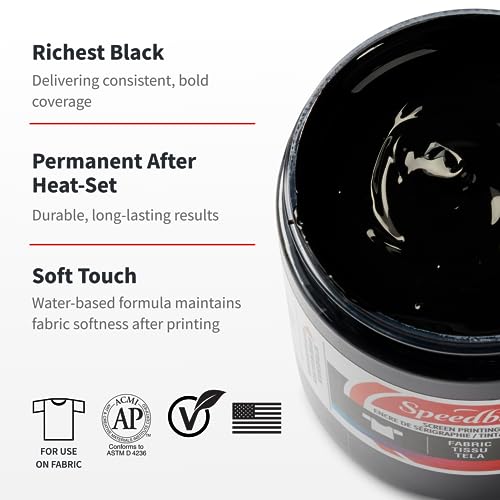 Speedball 8-Ounce Fabric Screen Printing Ink, Black (4560)