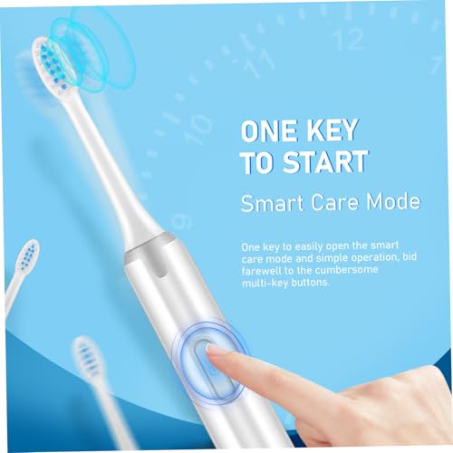 ROMISBABA Elektrische Zahnbürste für Erwachsene Vibrationszahnbürste mit Weichen Borsten Aufsteckbürsten Ergonomischer Griff für Effektive Zahnreinigung und Frischen – Bild 8