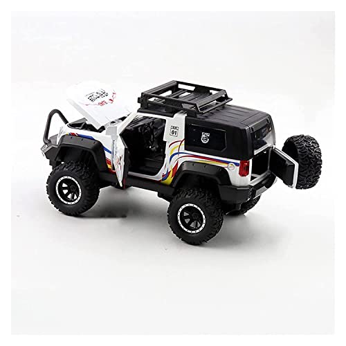 Image of Metal Pull Back Diecast Car 1:32 WARWOLF Jeep Pull Back Car Model with Sound Light Boys Gifts Toys for Kids【Pack of 1】