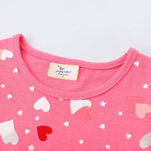 Girls Valentines Dresses Toddler Kids Heart Long Sleeve Dress Ruffle Casual Sundress Cotton Holiday Clothes3