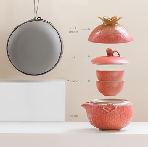 Hermit Life Pomegranate Travel Teapot Set