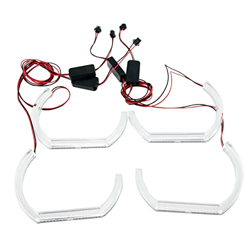 KACEPAR Farol dianteiro LED Angel Eyes Luz branca, compatível com BMW F10 F13, F30, F31 Halogênio 320i 328i e 2013-2016 335i, Angel Eyes Halo Ring Farol Lâmpadas de Aviso