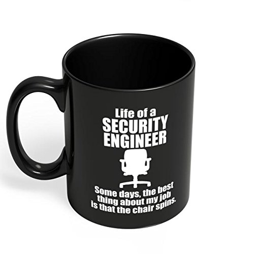 Sarcasm-Funny-Gift-Mug-For-Security-Engineer-Life-of-a-Security-Engineer-Black-Coffee-Mug-By-HOM-Unique-Gift-Idea-for-Office-Friends-Colleagues-Co-Workers-Mentors-Seniors-Bosses