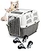 Hund und günstig Kaufen-PETGARD Tierbox SKUDO 4 inklusive Rollen - Transport-Box für Tiere - Reise-Box für Tiere - praktischer Haustier-Transporter - Hunde-Box 66 x 45 x 50 cm