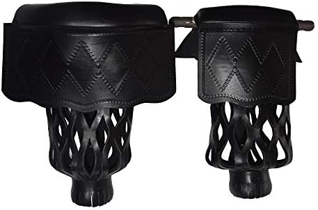 East Eagle PU Leather Pool Table Billiard Table Pockets Diamond Pattern Shield Set Included Screws (Black)