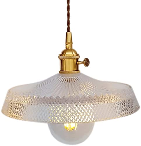 Ghelfet Pendant Light Diamond Thread Glass Shade Japanese-Style Retro Transparent Strange Amazing Hand Made Sculpture Adjustable Ceiling Pendant Lamp For Kitchen Dining Room Bar Hote Ghelfet