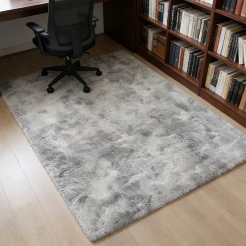 Tapis de chambre extra doux idéal pour pieds nus gris