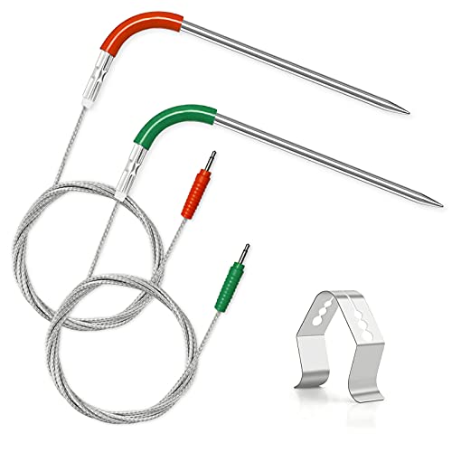 Grill Meat Probe 2 Pack Temperature Probe Replacement for Weber iGrill 2 iGrill 3 iGrill Mini,Weber iGrill Probe Kit with Probe HolderV