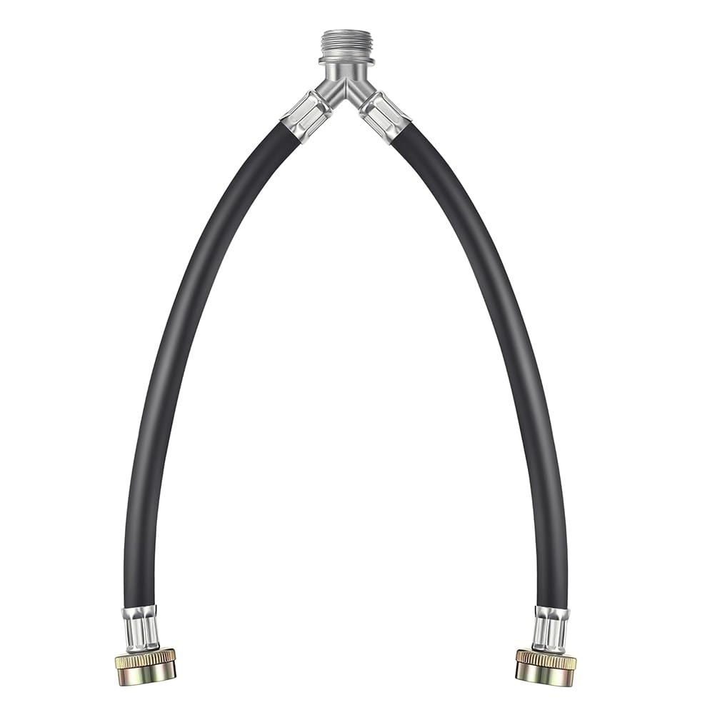 CTRLZS Rubber Washing Machine Y Hose Hot and Cold Water Supply Y Mixer Hose for Washing Machines Outdoor Garden Faucets for Widespread Faucet with Snap-in Fast Lock, Bathroom