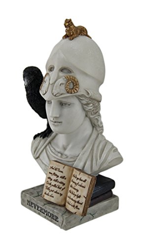 Estatua de Resina Nevermore Raven sobre Busto Pallas Athena miniatura 2