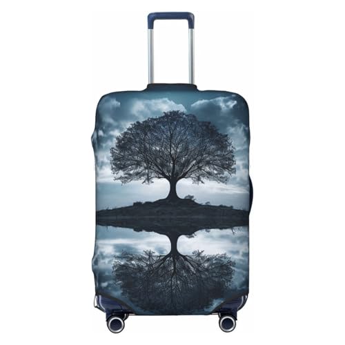 QSMBNET Travel Luggage Cover Reflection Spandex Suitcase Protector Washable Baggage Covers Fashion Elastic Scratch-Resistant Luggage Cover Protector Fits 18-32 Inch Luggage