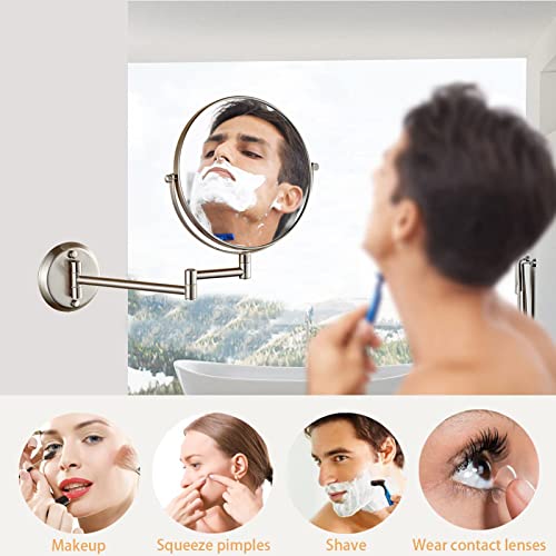 Espejo de Maquillaje de Pared 6 Pulgadas Redondo miniatura 4