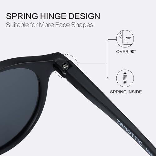 Image of ZENOTTIC Polarized Round Sunglasses, Stylish Sunglasses for Men and Women Retro Classic, Multi-Style Selection