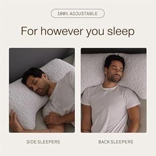 Coop Home Goods Original Crescent Adjustable Pillow, Queen Bed Pillows for Shoulder, Neck & Head Support, Crescent Foam Pillows - Medium Firm for Back & Side Sleeper, CertiPUR-US/GREENGUARD Gold