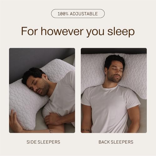 Coop Home Goods Original Crescent Adjustable Pillow, King Bed Pillows for Shoulder, Neck & Head Support, Crescent Foam Pillows - Medium Firm for Back & Side Sleeper, CertiPUR-US/GREENGUARD Gold