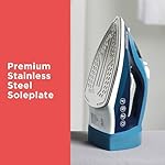 BLACK+DECKER Steam Iron for Clothes with Retractable Cord, Vertical Steaming, Anti-Drip Design, Spray Mist and Auto Clean Button, 1200W - Image 3