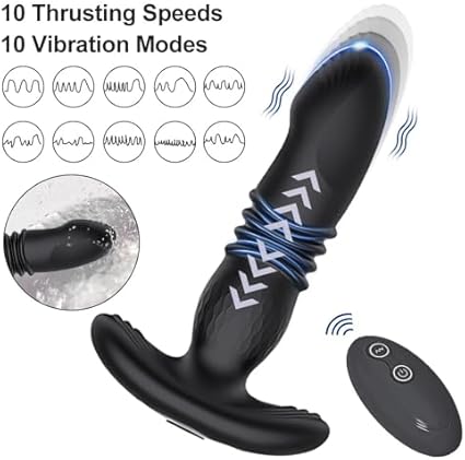 Tapón anal Vibrador Anal de empuje, tapón Anal vibratorio, Juguetes sexuales Para mujeres, consolador Anal remoto inalámbrico, tapón Anal, masajeador de próstata Para hombres