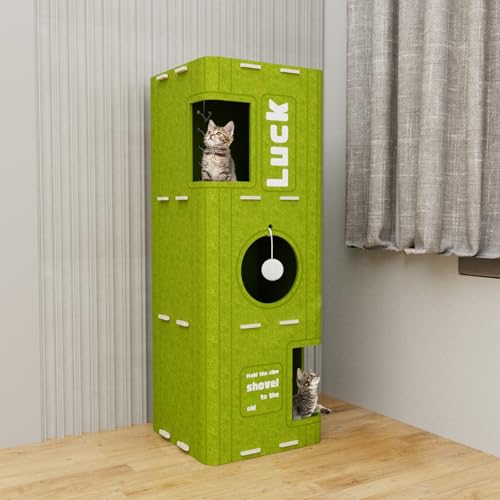 STILLCOVE Medium Cat Tree Tower: Indoor Cat House Condo with