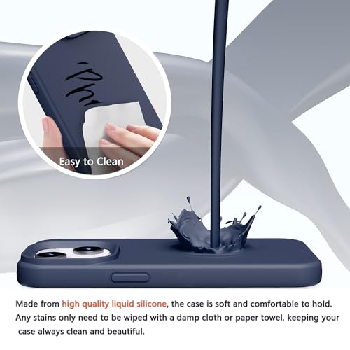 Image of iPhone 11 Case Silicone,Soft Microfiber Lining(Midnight Blue)