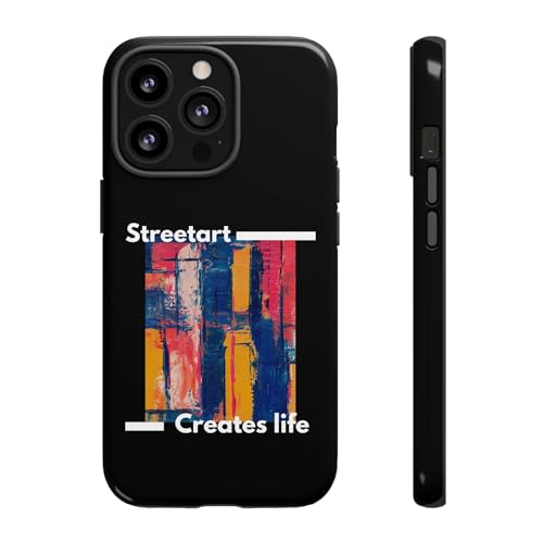 Coque rigide brillante pour iPhone 13 Pro au design Street Art premium