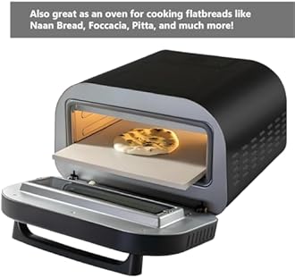 Unold Don Luigi 450°C Pizza Oven 68815 - Indoor Electric Neapolitan Pizza Maker - Peel & Cutter Set - Up to 12" (32cm Stone) - Improved Max Temp - 1700W - Adjustable Timer - Touch Control LCD - 240V