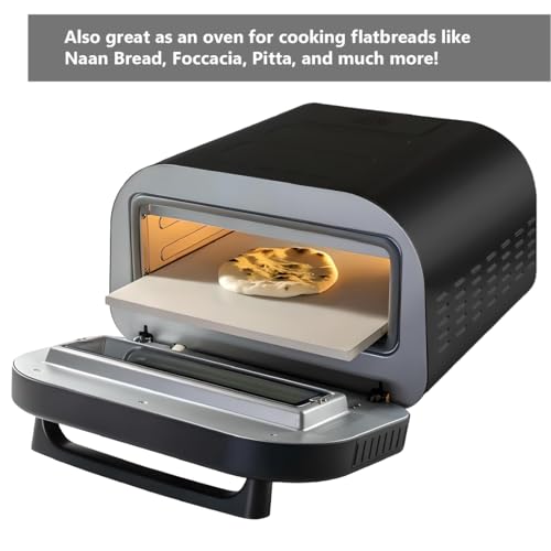 Unold Don Luigi 450°C Pizza Oven 68815 - Indoor Electric Neapolitan Pizza Maker - Peel & Cutter Set - Up to 12" (32cm Stone) - Improved Max Temp - 1700W - Adjustable Timer - Touch Control LCD - 240V