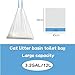 CHECPURRY 60 Count Cat Litter Box Liners for Automatic Self-Cleaning Litter Box, Heavy Duty Drawstring Waste Bags, Extra Thick 3.6-mil Leak-Proof, 18