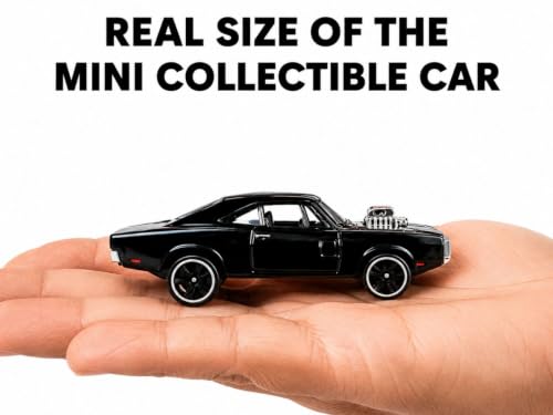 Image of Diecast Charger 1:64 Model Metal Car | Alloy Body Collectible Mini Car with Smooth Wheels | Realistic Display Model & Racing Toy for Kids, Adults & Collectors (Black)